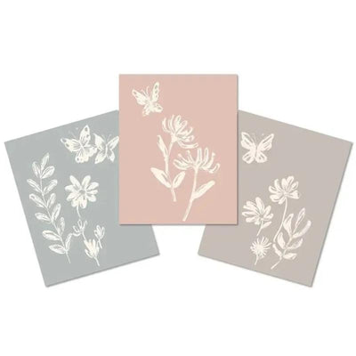 Lambs & Ivy - Baby Blooms 3Pk Floral Unframed Nursey/Child Wall Art 11” x 14” Image 1