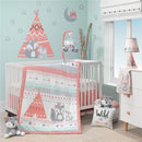 Lambs & Ivy - Little Spirit Coral/Mint Southwest Fox & Owl Musical Baby Crib Mobile Image 5