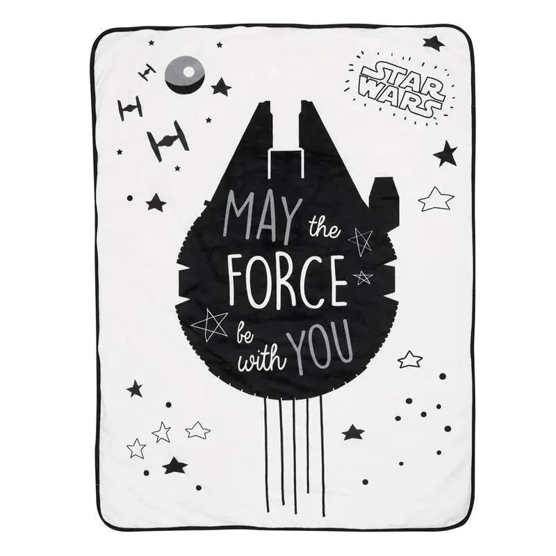 Lambs & Ivy - Baby Sherpa Blanket, Stars Wars Millennium Falcon Image 1