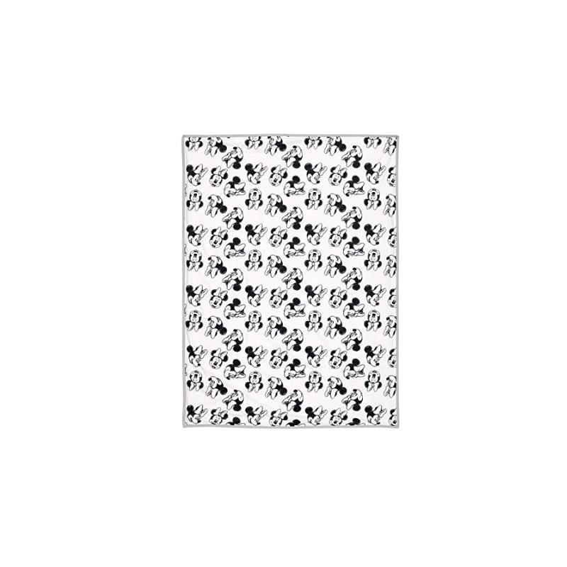 Lambs & Ivy Black & White Minnie Mouse Baby Blanket Image 3