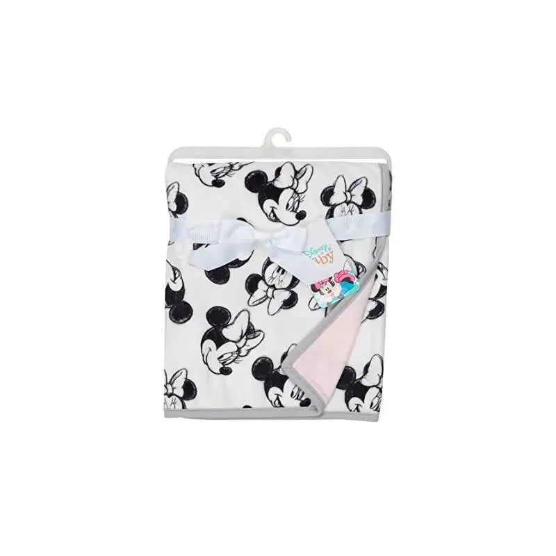 Lambs & Ivy Black & White Minnie Mouse Baby Blanket Image 5