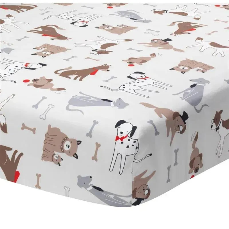 Lambs & Ivy - Bow Wow Gray/Tan Dog/Puppy Nursery 3Pk Baby Crib Bedding Set Image 3