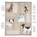 Lambs & Ivy - Bow Wow Gray/Tan Dog/Puppy Nursery 3Pk Baby Crib Bedding Set Image 5