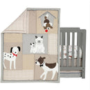 Lambs & Ivy - Bow Wow Gray/Tan Dog/Puppy Nursery 3Pk Baby Crib Bedding Set Image 7