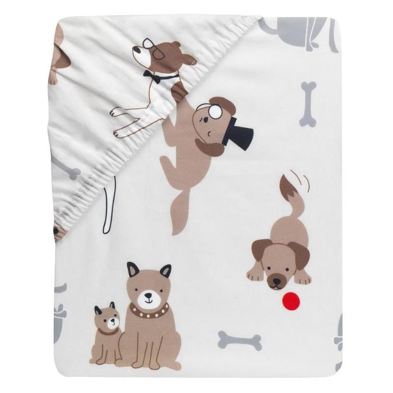 Lambs & Ivy - Bow Wow Gray/Tan Dog/Puppy Nursery 3Pk Baby Crib Bedding Set Image 9