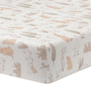 Lambs & Ivy Bunny Hop Organic Cotton Sheet, Muslin Image 1