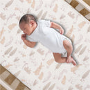 Lambs & Ivy Bunny Hop Organic Cotton Sheet, Muslin Image 2
