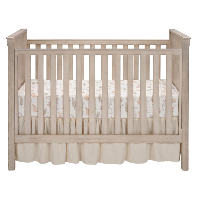 Lambs & Ivy Bunny Hop Organic Cotton Sheet, Muslin Image 6