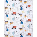 Lambs & Ivy - Construction Zone White Cozy Fleece Trucks Baby Blanket Image 3