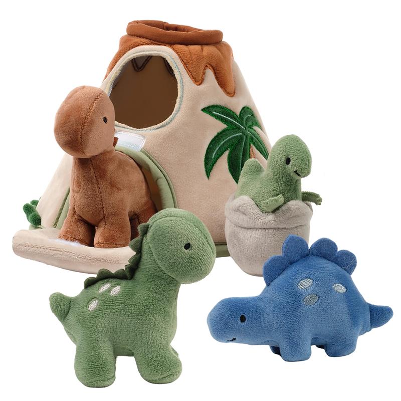 Lambs & Ivy - Dino-Might Plush Dinosaur Volcano Interactive Soft Toy Play Set Image 1