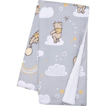Lambs & Ivy - Disney Hunny Bear Winnie The Pooh Gray Soft Sherpa Baby Blanket Image 1