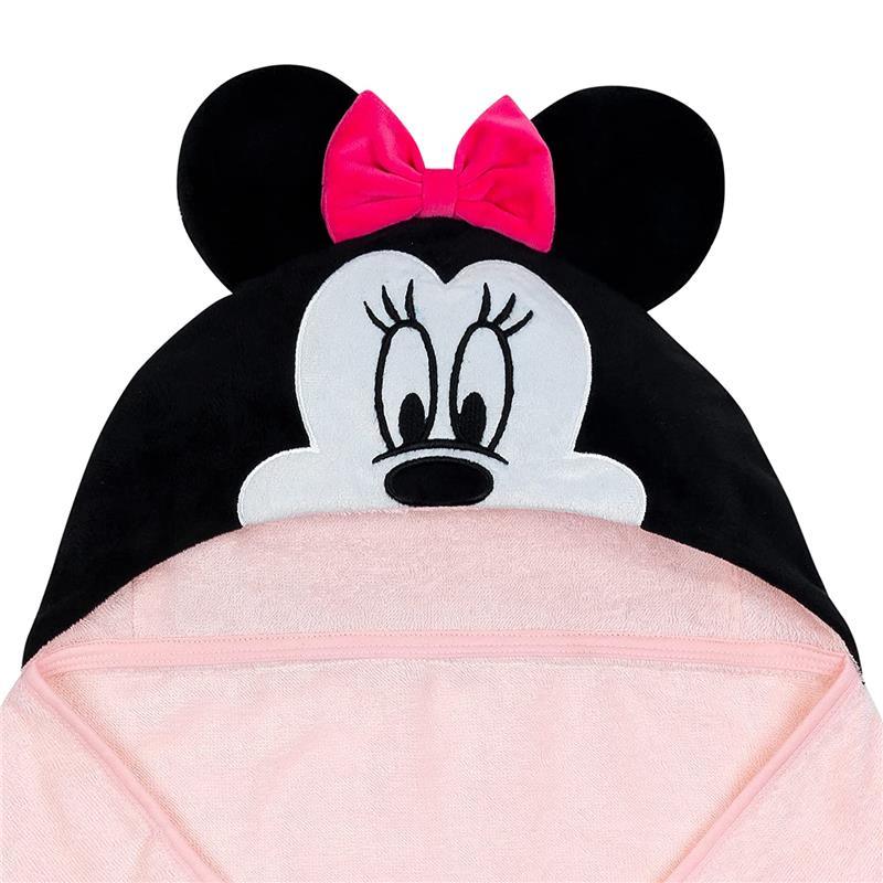 Lambs & Ivy Hooded Baby Bath Towel, Minnie Mouse Image 3