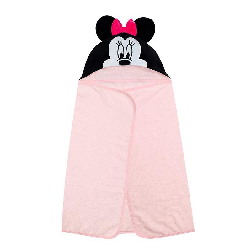 Lambs & Ivy Hooded Baby Bath Towel, Minnie Mouse Image 4