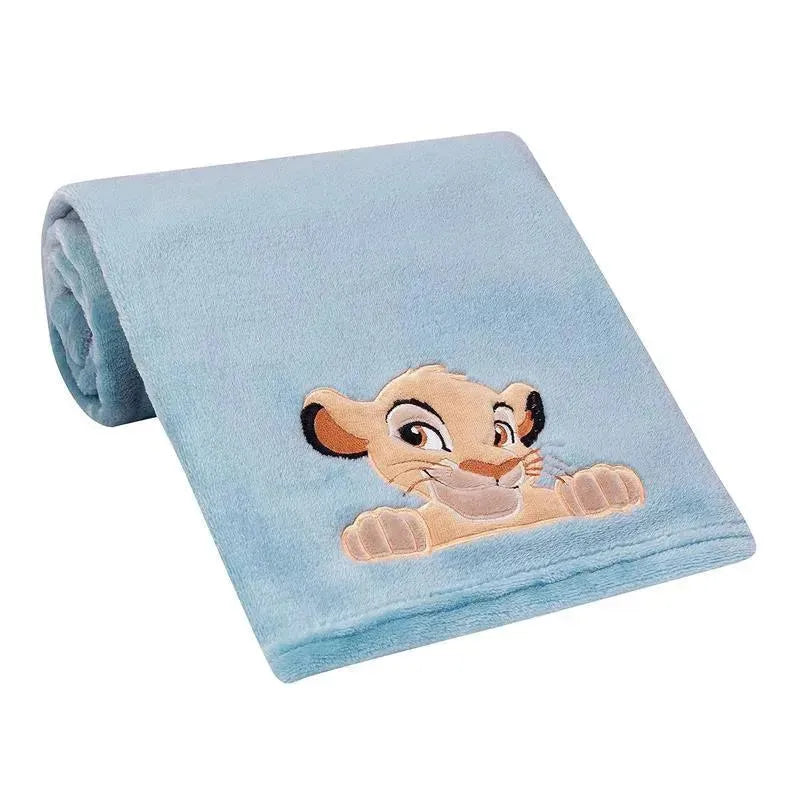 Lambs & Ivy - Lion King Adventure Baby Blanket, Blue Image 2