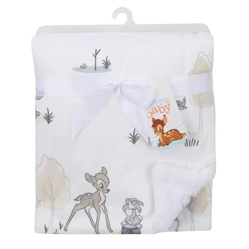 Lambs & Ivy Minky Sherpa Baby Blanket, Bambi Image 4