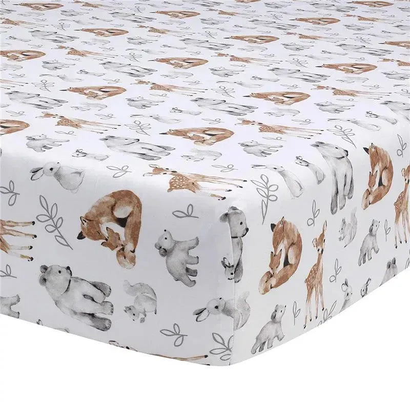 Lambs & Ivy - Painted Forest 4-Piece Crib Bedding Set, Gray Image 7