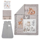 Lambs & Ivy - Painted Forest 4-Piece Crib Bedding Set, Gray Image 9