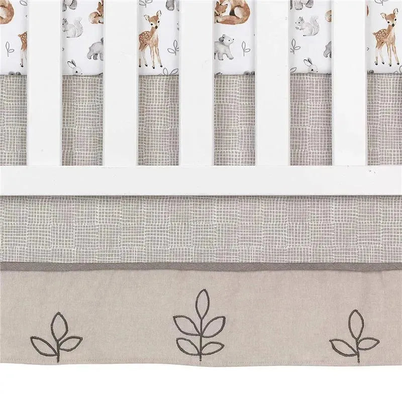 Lambs & Ivy - Painted Forest 4-Piece Crib Bedding Set, Gray Image 5