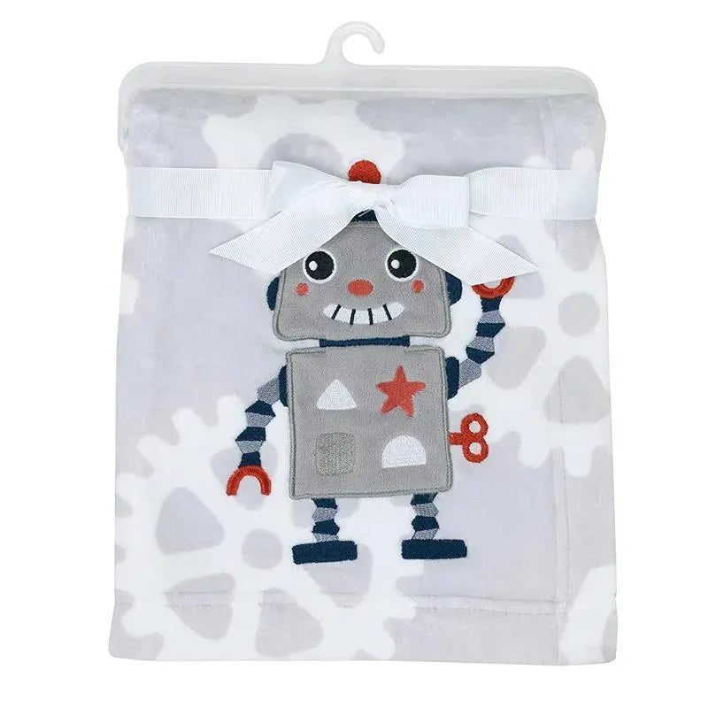 Lambs & Ivy Robbie Robot Blanket Image 3