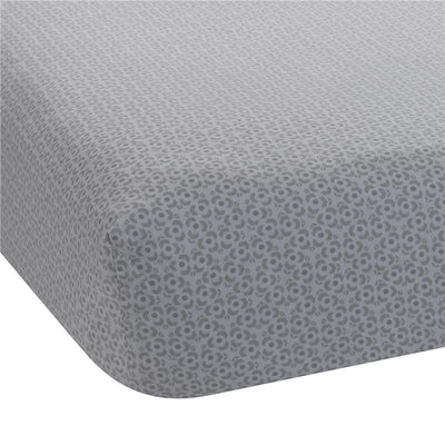 Lambs & Ivy Ryan Collection Fitted Crib Sheet, Gray Print Image 1