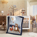 Lambs & Ivy - Sierra Sky Woodland Bear/Fox 100% Cotton Baby Fitted Crib Sheet Image 3