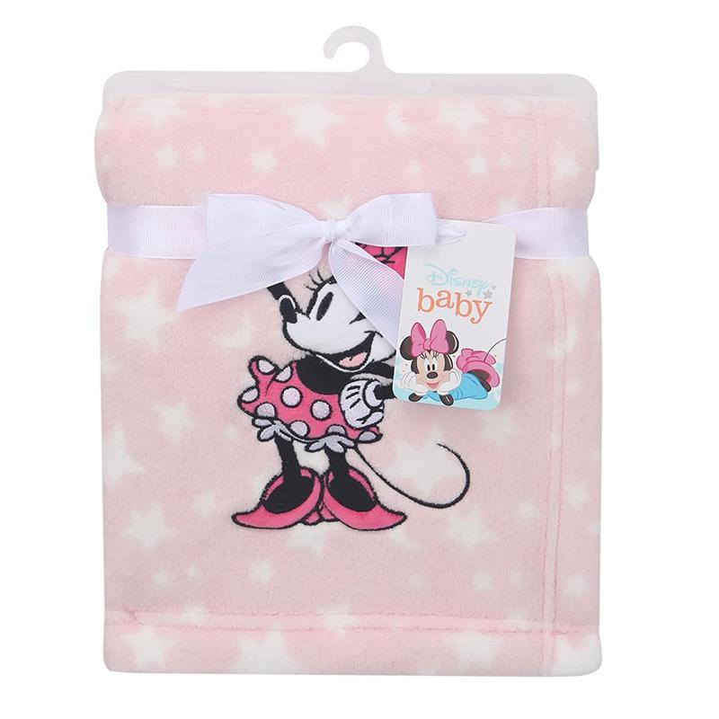 Lambs & Ivy Soft Fleece Baby Blanket, Minnie Mouse Image 4