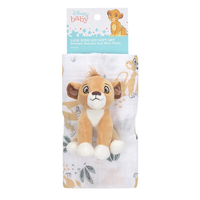 Lambs & Ivy Swaddle Blanket & Plush Toy Gift Set, Lion King Image 5