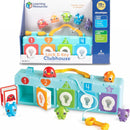 Colorful Lock & Key Clubhouse by Learning Resources, featuring five locks, keys, and animal figures for motor and cognitive skills.