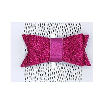 Lily & Momo Glitter Bow - Pink Image 1