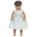 Lito - Baby Dolls Tulle Dress With Floral Design, Blue Image 1