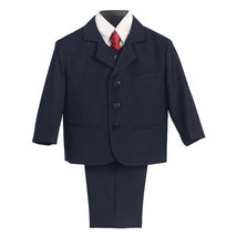 Lito Boy's 3 Button Suit, Light Gray, 5-Piece Image 1