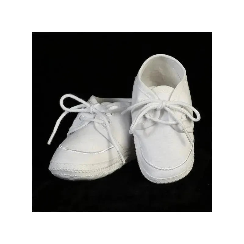 Lito - Boys' Cotton Christening Bootie, White Image 1