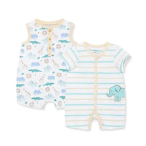 Little Me - 2Pk Baby Boy Safari Cotton Rompers Image 1