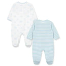 Little Me - 2Pk Baby Boy Wonder Footies Blue Image 2