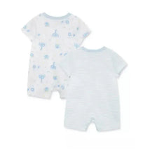 Little Me - 2Pk Baby Boys Safari Rompers Image 2