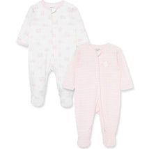 Little Me - 2Pk Baby Girl Charms Footies Pink Image 1