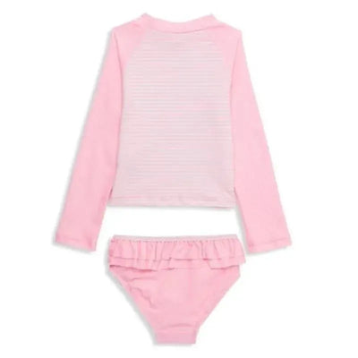 Little Me - 2Pk Baby Girl Flamingo Long Sleeve Rashguard Pink Image 2