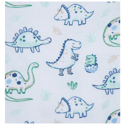 Little Me - 2Pk Dino Baby Romper Blue Image 2
