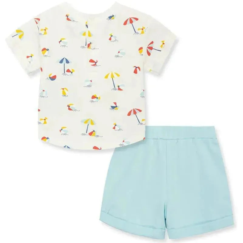 Little Me - 2Pk Focus Kids Coastal Short Set Image 3