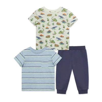 Little Me - 3Pk Baby Boy Dino Play Set Image 1