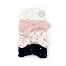 Little Me 3Pk Baby Girl Head Wraps Heart,Roses,Stars Image 1