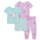 Little Me - 4Pk Baby Girl Unicorn Pj Lavender  Image 1