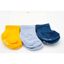 Little Me 6pk Baby Boys Socks, Yellow/Blue Athletic Striped Image 3