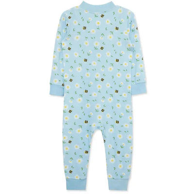 Little Me - Baby Boy Daisy Zip Front Pajama Image 2