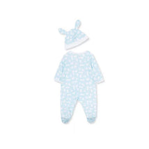Little Me - Baby Boy Easter Bunny Footie & Hat Set, Blue Image 2