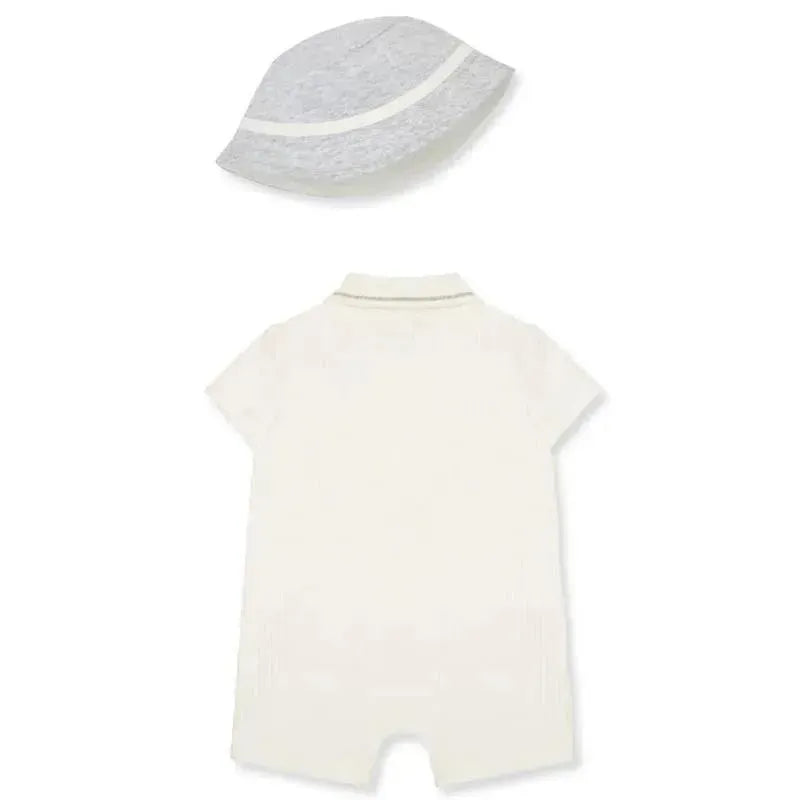 Little Me - Baby Boy Safari Knit Romper & Bucket Hat Image 2