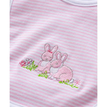 Little Me Baby Bunnies 3-Piece Bib & Burp Cloth Set, Pink Image 2