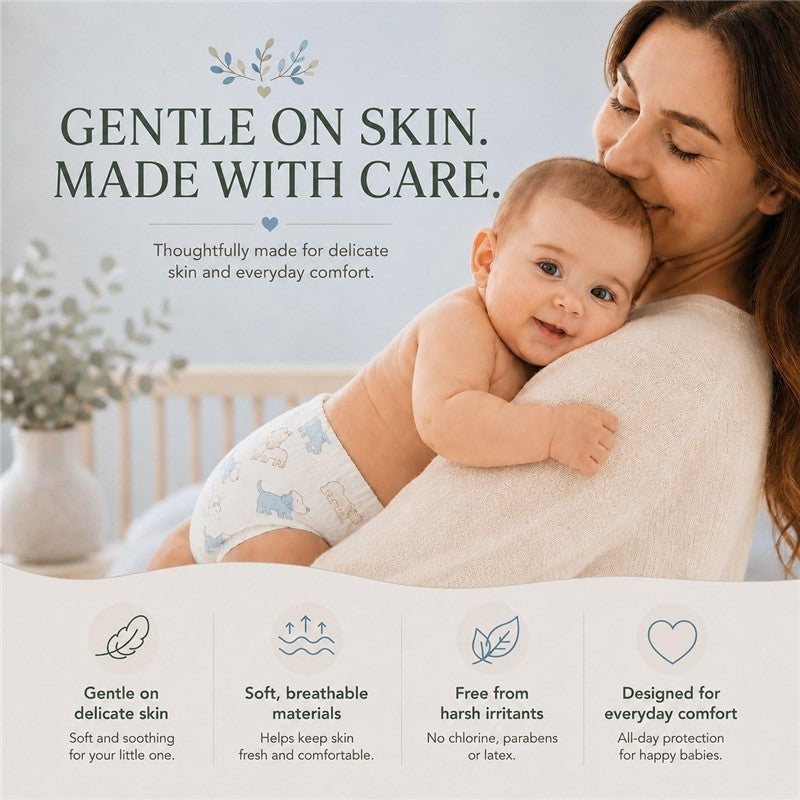 Little Me Baby Diapers | Puppy | Sizes 1 | Soft, Absorbent & Gentle on Skin  Image 3
