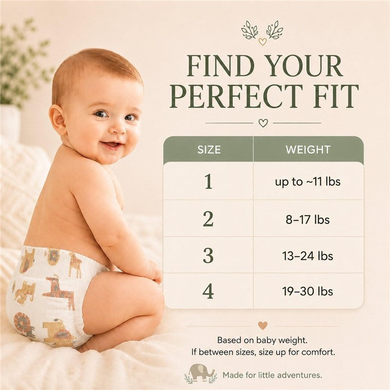 Little Me Baby Diapers | Vintage | Size 1 | Soft, Absorbent & Gentle on Skin Image 9