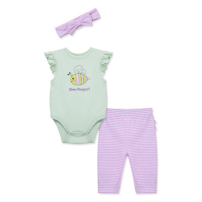 Little Me - Baby Girl Bee Happy Bsuit Pant Image 1